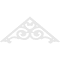 Ekena Millwork Pitch Hurley Architectural Grade PVC Gable Pediment, 72"W x 30"H x 1"P (10/12) GPP072X030X100HUR - alternate 2